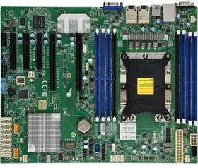 Фото 1/3 Supermicro MBD-X11SPI-TF-B Серверная материнская плата MBD X11SPI TF B Xeon Single Socket S3647, 8x 288 pin DDR4 DIMM slots, 2x 10GbE LAN po