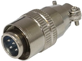 Фото 1/2 XS12-4 (Zn) cable plug, Разъём быстроразъёмный , 4-х контактый