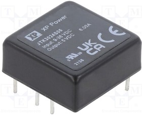 JTK3024S05, Isolated DC/DC Converters - Through Hole DC-DC CONV, 30W, 4:1 INPUT, 1x1"