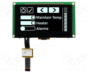 NHD-2.7-12864WDW3-CTP, OLED Displays & Accessories 2.7 WHT GRAPH OLED CTP THRU HOLE