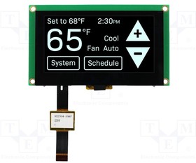 NHD-2.7-12864WDW3M-CTP, OLED Displays & Accessories 2.7 WHT GRAPH OLED CAPTOUCH FFC