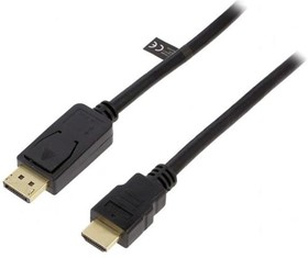 Фото 1/2 CV0129, Кабель, DisplayPort1.2, вилка DisplayPort, вилка HDMI, 5м