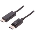 50442, Кабель, DisplayPort1.1, вилка DisplayPort, вилка HDMI, 3м