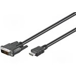 50579, Кабель, HDMI 1.4, DVI-D (18+1) вилка, вилка HDMI, 1м, черный