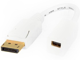 Фото 1/3 CV0040, Адаптер, вилка DisplayPort, гнездо mini DisplayPort, Цвет: белый