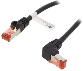 51541, Patch cord; S/FTP; 6; stranded; Cu; LSZH; black; 0.25m; 28AWG