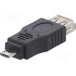 AK-AD-08, Адаптер, OTG, USB 2.0, гнездо USB A, вилка micro USB B