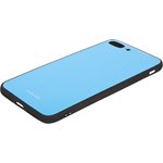 Защитная крышка "LP" для iPhone 7 Plus/8 Plus "Glass Case" (голубое стекло/коробка)
