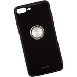 Защитная крышка "LP" для iPhone 7 Plus/8 Plus "Glass Case" с кольцом (черное ...