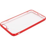 Защитная крышка "LP" для iPhone 7 Plus/8 Plus "Glass Case" с красной рамкой ...