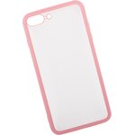 Защитная крышка "LP" для iPhone 7 Plus/8 Plus "Glass Case" с розовой рамкой ...