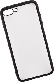 Фото 1/4 Защитная крышка "LP" для iPhone 7 Plus/8 Plus "Glass Case" с черной рамкой (прозр. стекло/коробка)