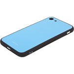 Защитная крышка "LP" для iPhone 7/8 "Glass Case" (голубое стекло/коробка)