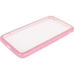 Защитная крышка "LP" для iPhone 7/8 "Glass Case" с розовой рамкой (прозрачное ...
