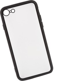 Фото 1/4 Защитная крышка "LP" для iPhone 7/8 "Glass Case" с черной рамкой (прозрачное стекло/коробка)