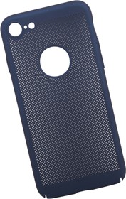 Фото 1/4 Защитная крышка "LP" для iPhone 8 "Сетка" Soft Touch (темно-синяя) европакет