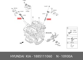 Фото 1/2 Свеча зажигания HYUNDAI/KIA 1885111060 GENESIS 3.8 MPI (2009-)/EQUUS QUORIS 16 (DILKR6A-11)