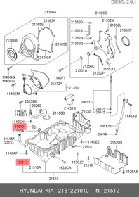 Фото 1/3 Пробка сливная поддона HYUNDAI/KIA 21512-21010