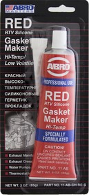Фото 1/2 11-AB-CH-RE-S, Герметик силиконовый Abro Masters красный 85 г