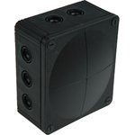 1210/5/B, Combi Series Black Polypropylene Junction Box, IP66, IP67, 160 x 140 x 81mm