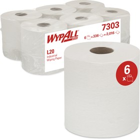 Фото 1/7 7303, WypAll White Paper Industrial Wiping Roll