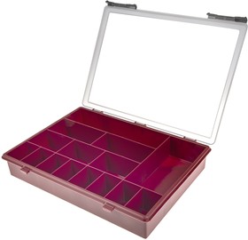 Фото 1/3 108478, 15 Cell Red PP Compartment Box, 57mm x 338mm x 260mm