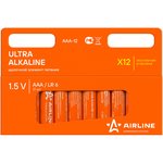 Батарейка алкалиновая AIRLINE Ultra Alkaline AAA 1,5V AAA-12