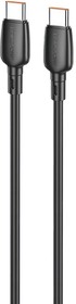 Фото 1/4 USB-C кабель BOROFONE BX93 Super Type-C, 5A, 100W, 1м, PVC (черный)