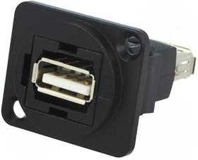 Фото 1/2 CP30208NMB, USB Adapter in XLR Housing, USB-A 2.0 - USB-A 2.0