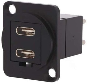 Фото 1/2 CP30212MB, Адаптер, гнездо USB C-спереди, вилка USB C-сзади, FT, двойное