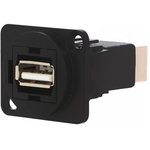 CP30209NMB, Соединитель, гнездо USB A, гнездо USB B, FT, USB 2.0, металл