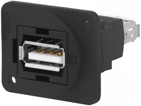 Фото 1/2 CP30208NX, Адаптер USB, Отверстие, Гнездо USB Типа A, Гнездо USB Типа A, USB 2.0, FT Series