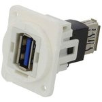 CP30205NXW, Адаптер USB, Plain Hole, Гнездо USB Типа A, Гнездо USB Типа A ...