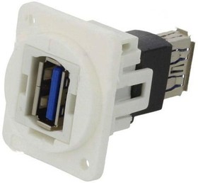 Фото 1/3 CP30205NXW, Адаптер USB, Plain Hole, Гнездо USB Типа A, Гнездо USB Типа A, USB 3.0, FT