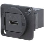 CP30201, USB Adapter in XLR Housing, USB-C Socket - USB-C Socket