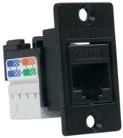 NHRJ45D5EIDCB, Modular Connectors / Ethernet Connectors RJ45 FT Narrow Pnl Mnt Conn CAT5E IDC