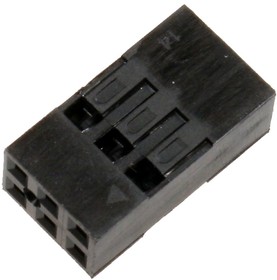 BLD-6 (DS1071 - 2x3), Гнездо на кабель 2х3 с контактами 2.54мм