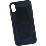 Защитная крышка "LP" для iPhone X "Diamond Glass Case" (синий бриллиант/коробка)