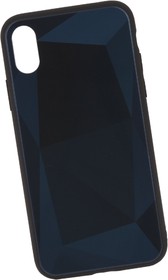 Фото 1/4 Защитная крышка "LP" для iPhone X "Diamond Glass Case" (синий бриллиант/коробка)