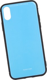 Фото 1/4 Защитная крышка "LP" для iPhone X "Glass Case" (голубое стекло/коробка)
