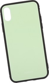 Фото 1/4 Защитная крышка "LP" для iPhone X "Glass Case" (салатовое стекло/коробка)
