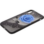 Защитная крышка "LP" для iPhone X Роза голубая (европакет)