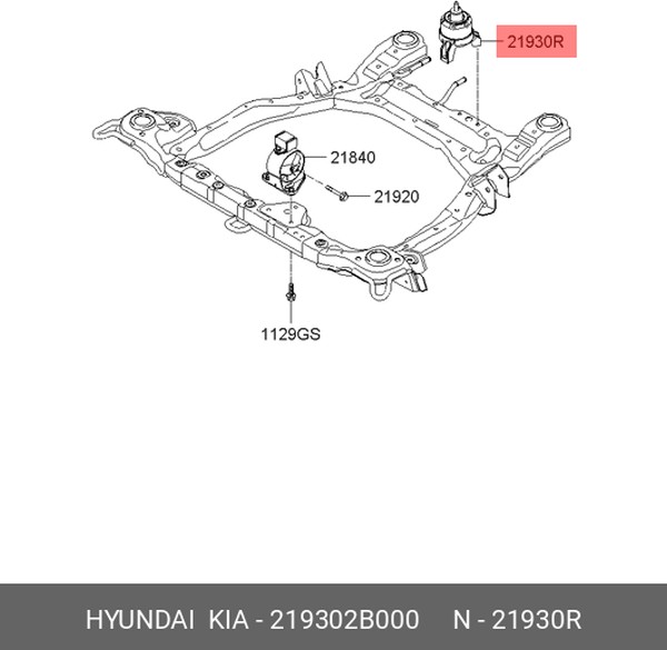 Опора двигателя Hyundai Santa Fe 05-12