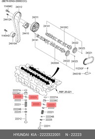 2222322001, СУХАРЬ КЛАПАНА ДВИГАТЕЛЯ[ORG]