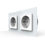 Розетка Livolo 2 модуля Белая VL-C7C2EU-11 Ливолотач