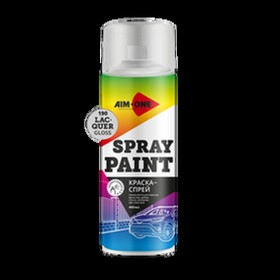 Фото 1/2 Лак глянцевый аэрозоль 450мл Spray Paint Lacquer Gloss AIM-ONE