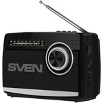 Радиоприёмник SVEN SRP-535 чёрный (3 Вт, FM/AM/SW, USB, SD/microSD, 900 мАч, 2 х D/UM, фонарь)