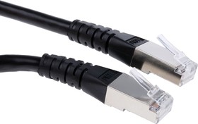 Фото 1/3 21.15.1385-40, Cat6 Male RJ45 to Male RJ45 Ethernet Cable, S/FTP, Black PVC Sheath, 10m