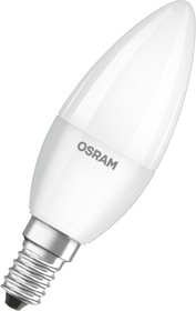 Фото 1/8 Osram Лампа светодиодная (LED) «шар» E14 5Вт 210-230В матовая нейтральная холодно-белая 4000К