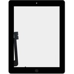 Тачскрин для Apple iPad 4/ iPad 3 с кнопкой Home, 1-я категория, класс AAA (черный)